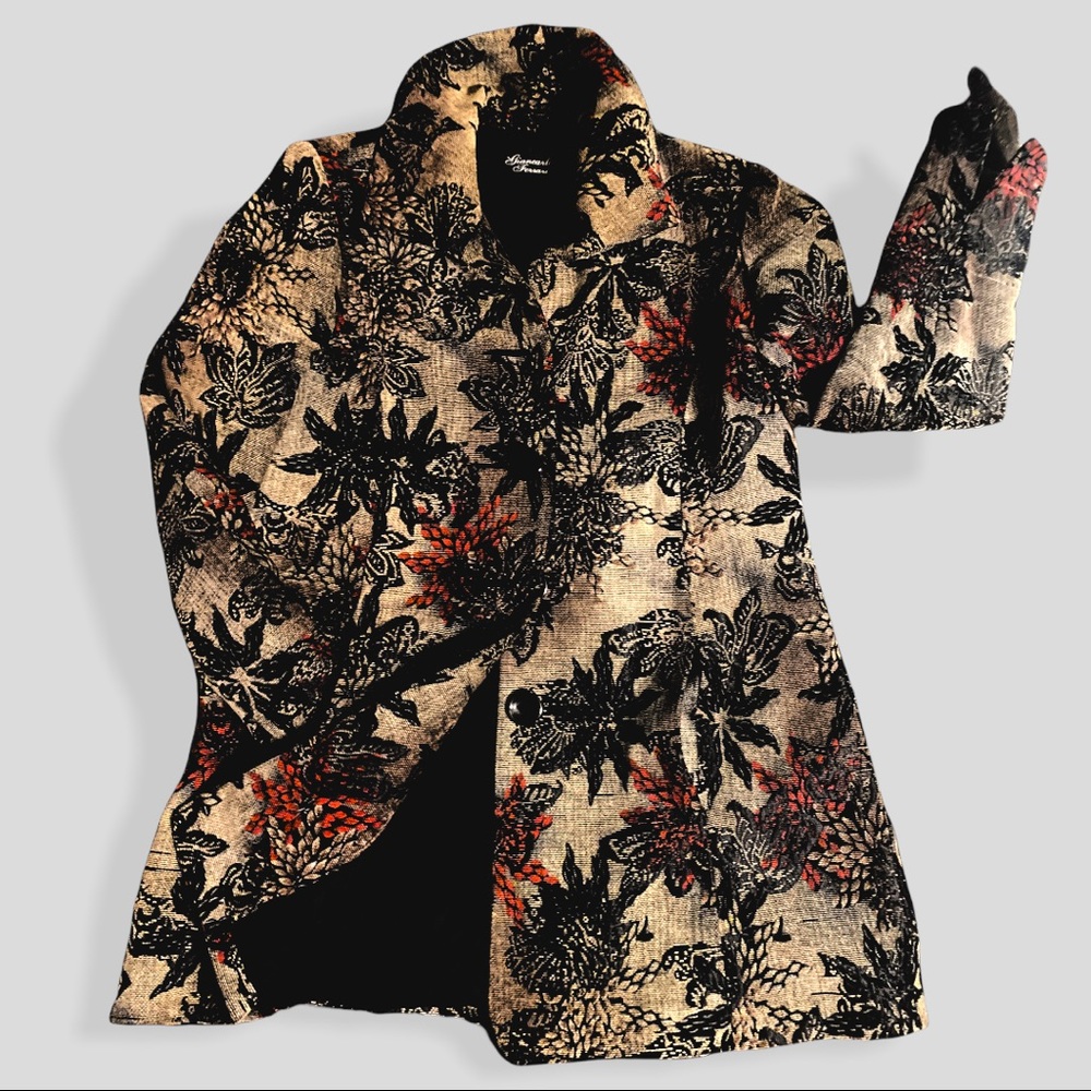 Giancarlo Ferrari vintage 70s era Tapestry Coat women’s 8